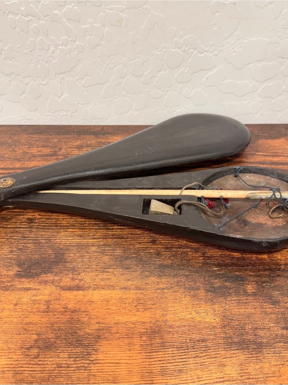 Vintage Antique Chinese Opium Scale 11” Wood Carrying Case Dotchin